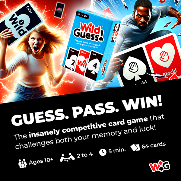 Wild Guess! – Insanely Competitive, Fast-Paced Card Game for 2 to 4 Players – Guess, Pass & Block Your Way to Victory – Fun for Friends, Families and Game Night – Ages 10+