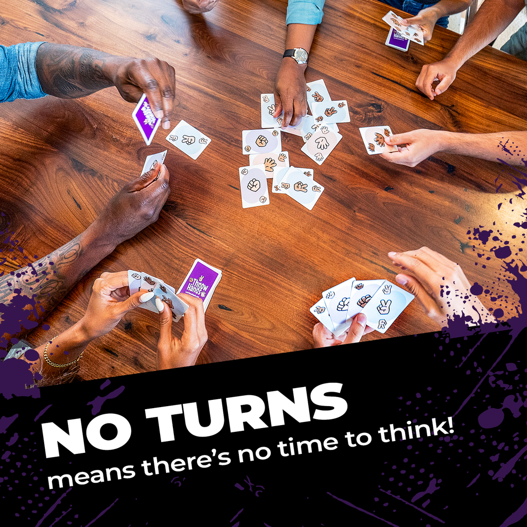Throw Hands – The Absurdly Fast and Absolutely Chaotic Card-Shedding Game for 2 to 8 Players – 60 Second Card Game for Friends, Families, and Game Night – Ages 7+