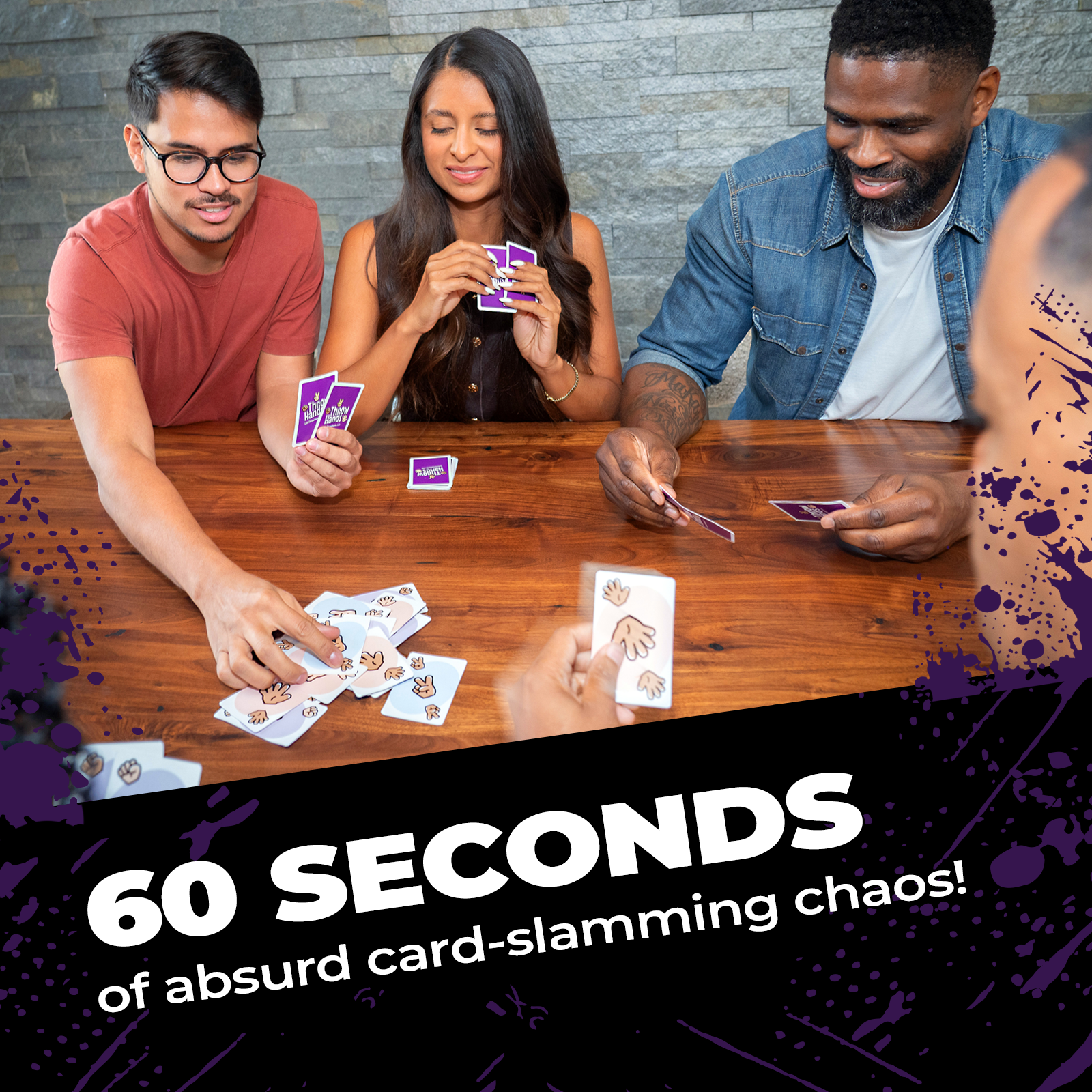 Throw Hands – The Absurdly Fast and Absolutely Chaotic Card-Shedding Game for 2 to 8 Players – 60 Second Card Game for Friends, Families, and Game Night – Ages 7+